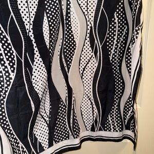 H&M Black, White and Gray Abstract, polkadot Pattern Scarf